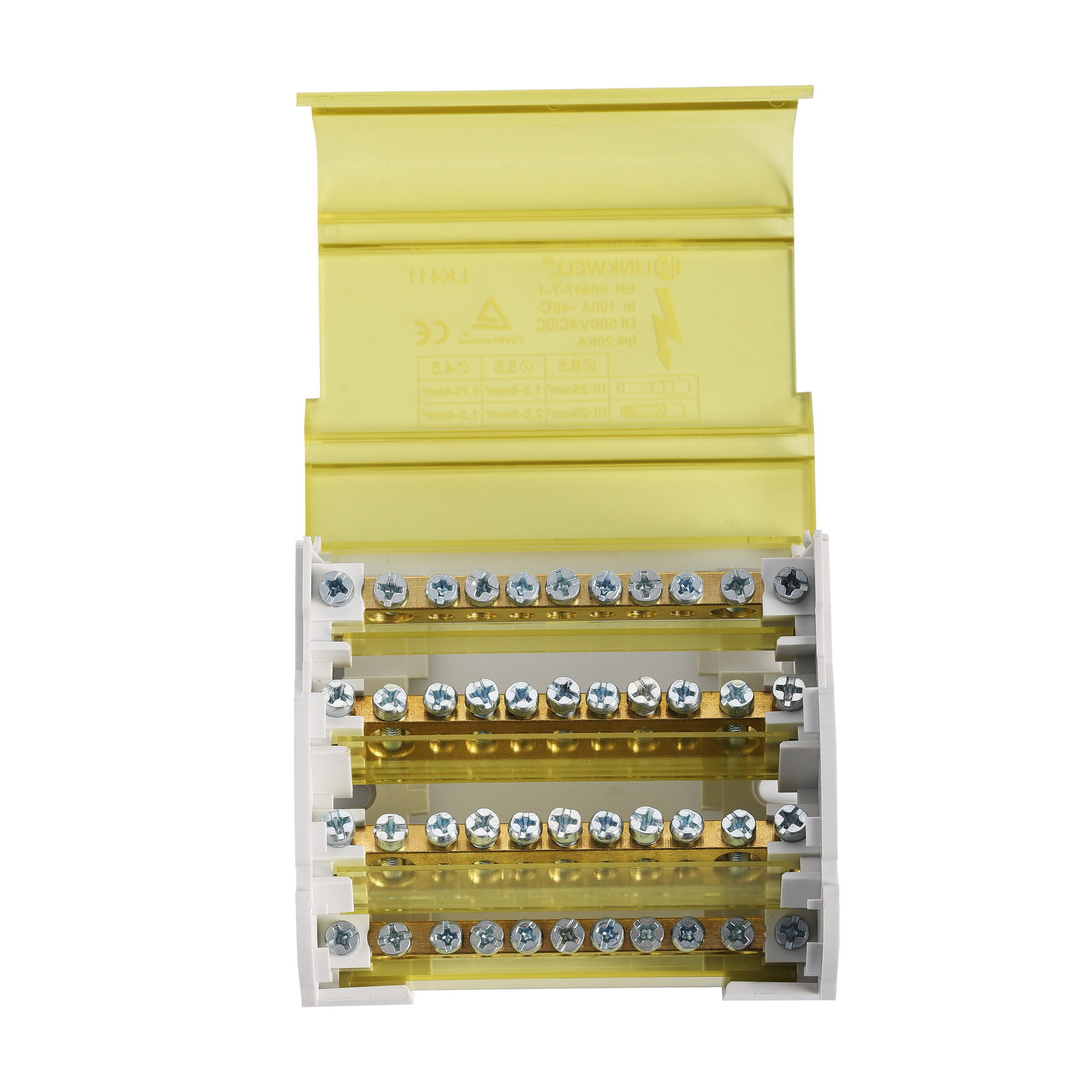 One-in-multiple-out UL94 cabinet terminal block junction box