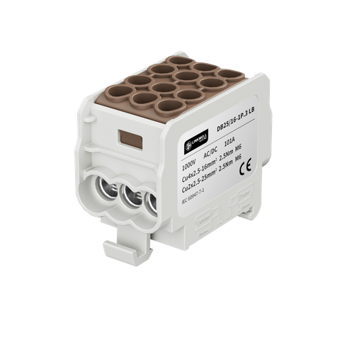 DB Series DB25/16-1P.3 Universal Terminal Block for Power Distribution Cabinet