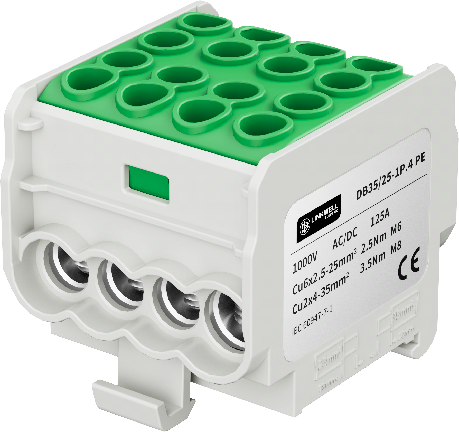 DB Series DB32/25-1P.4 Universal Terminal Block for Power Distribution Cabinet