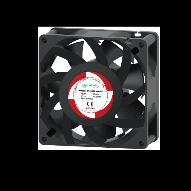 DC 12038-HP series cooling fan DC12V/24V/48V12CM chassis cabinet high air volume cooling fan