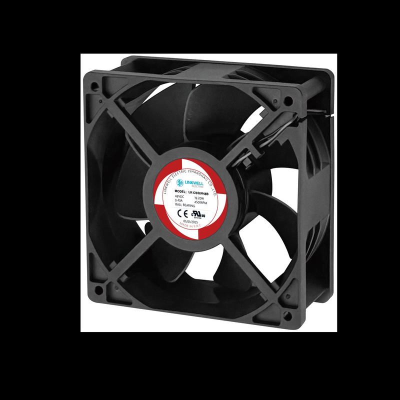 DC 12038 series cooling fan DC12V/24V/48V12CM chassis cabinet high air volume cooling fan