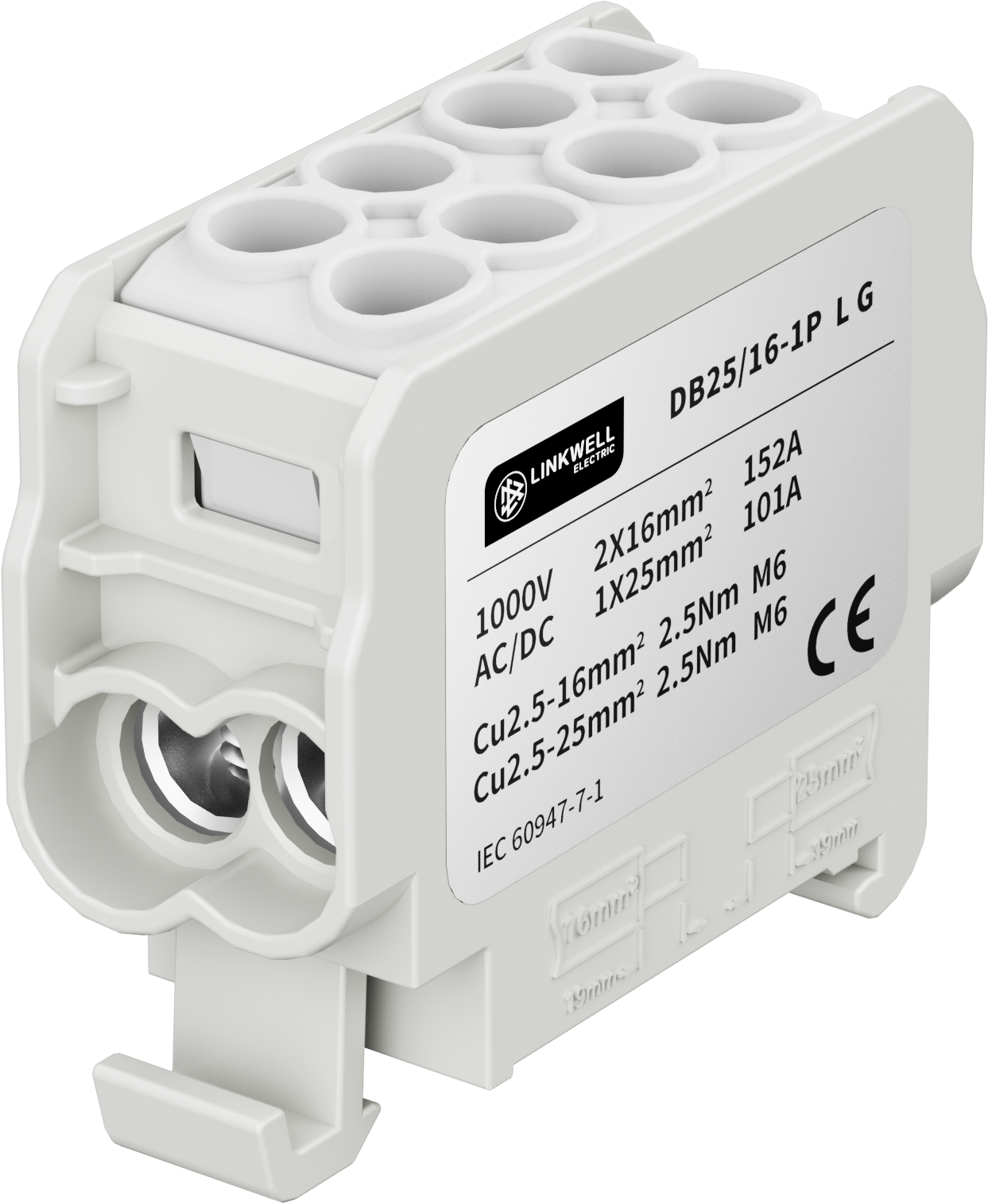DB Series DB25/16 Universal Terminal Block for Power Distribution Cabinet