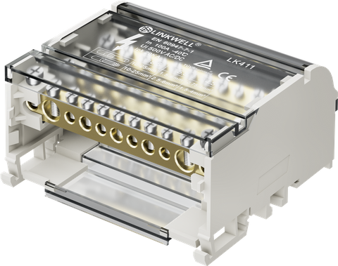 One-in-multiple-out UL94 cabinet terminal block junction box