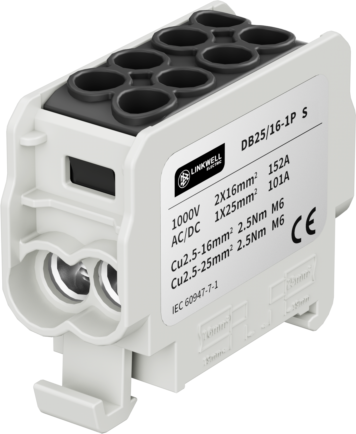 DB Series DB25/16 Universal Terminal Block for Power Distribution Cabinet
