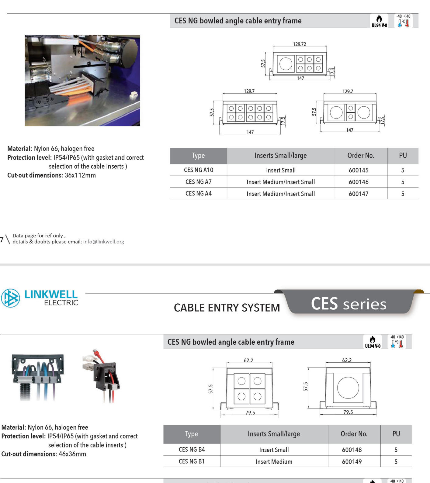 CES NG 碗形角线缆引入框架 英