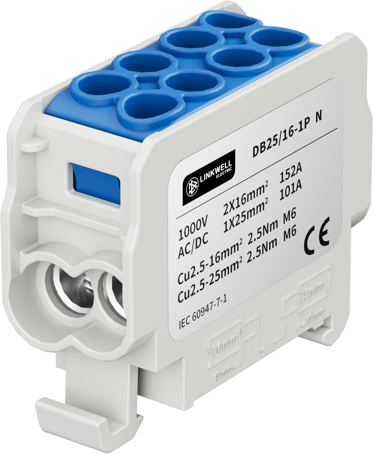 DB Series DB25/16 Universal Terminal Block for Power Distribution Cabinet