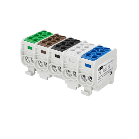 DB32/25 5 Pole Universal Terminal Block, DIN Rail Mount Power Distribution Terminal Block