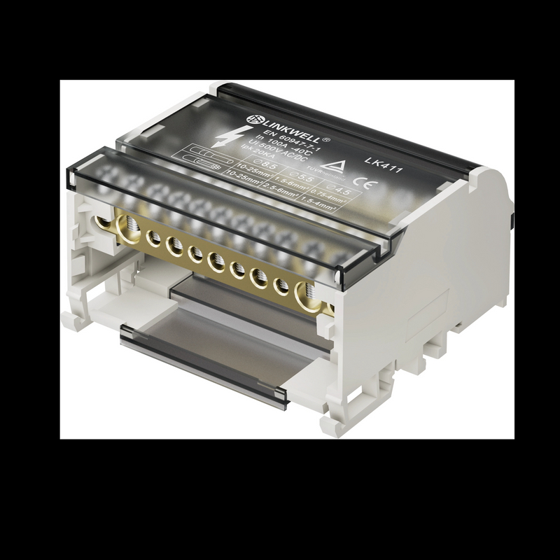 One-in-multiple-out UL94 cabinet terminal block junction box