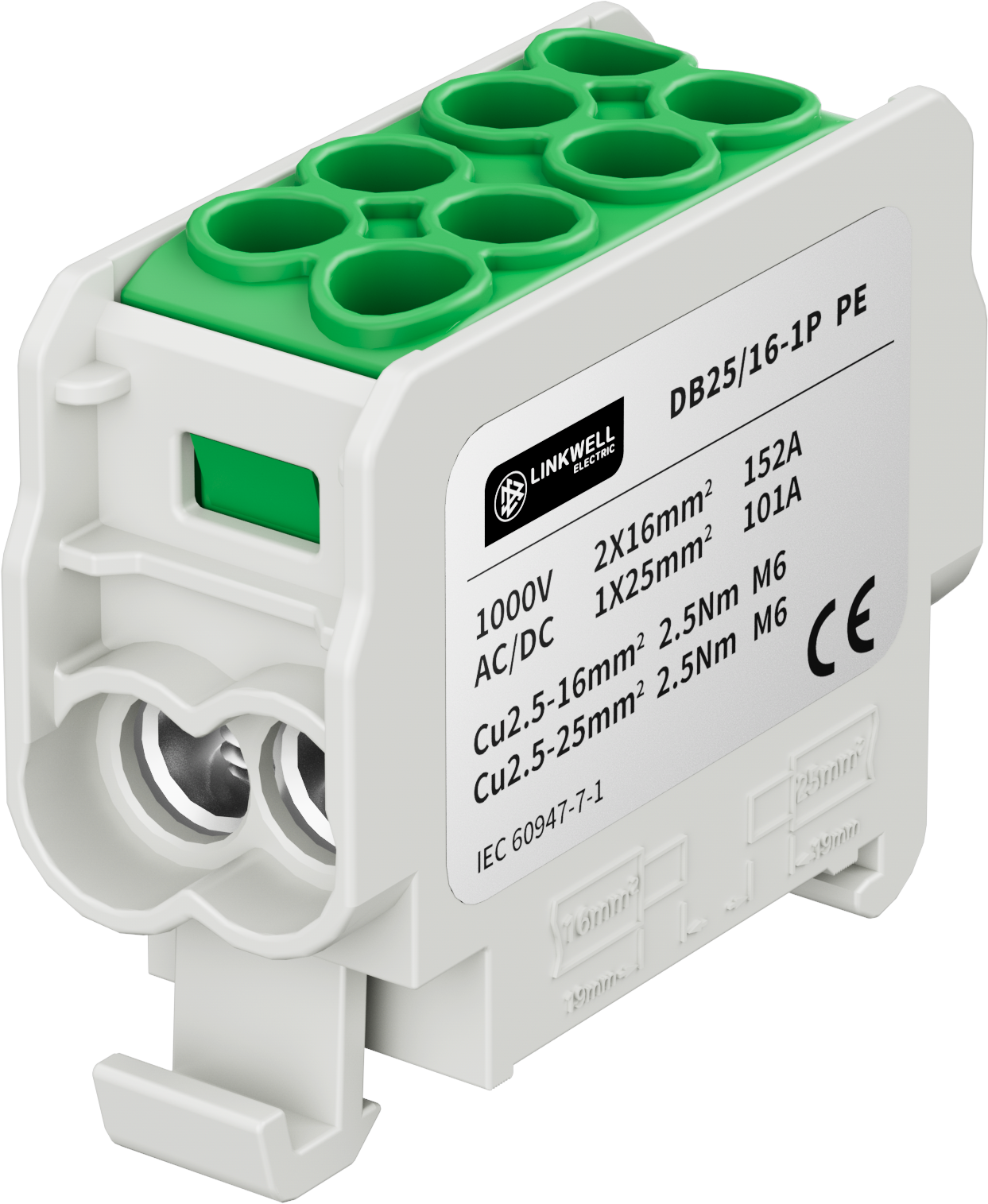 DB Series DB25/16 Universal Terminal Block for Power Distribution Cabinet