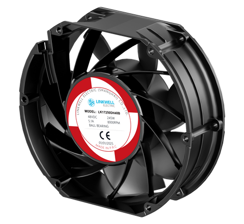 DC LK17250D series cooling fan DC12V/24V/48V12CM chassis cabinet high air volume cooling fan