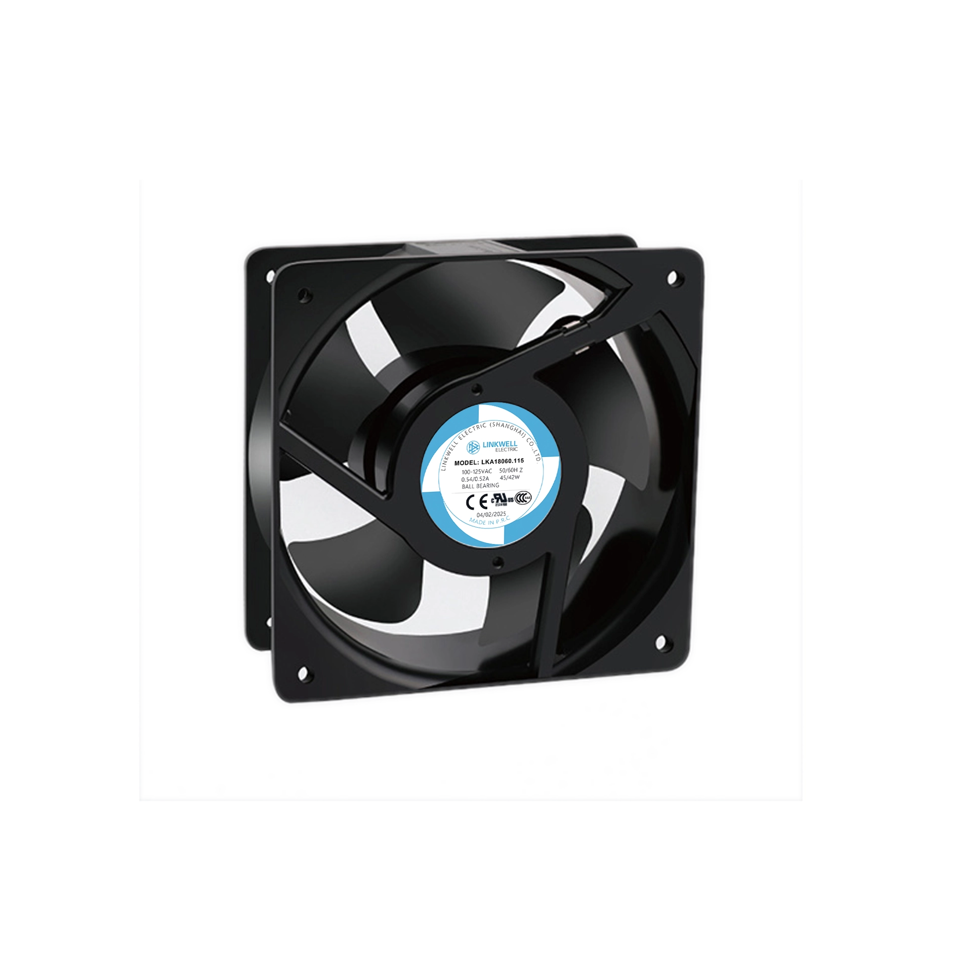 Powerful Exhaust Fan, Axial Flow Silent Fan, High Speed Ventilation Fan-LKA18060